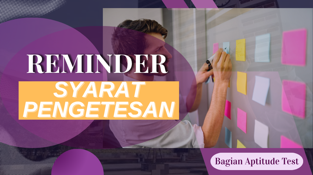 Reminder Syarat Pengetesan